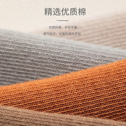 洁丽雅春夏季男士袜子薄款吸汗透气防臭纯色纯棉中筒袜商务长筒袜#新人专属 商品图4