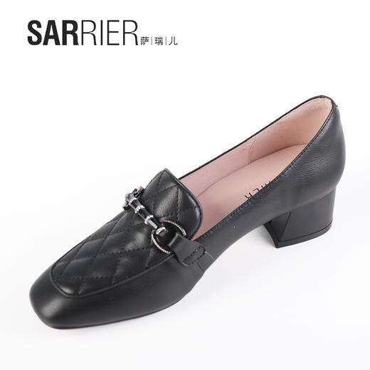 萨瑞儿新款扁头压线乐福鞋 268601 商品图1