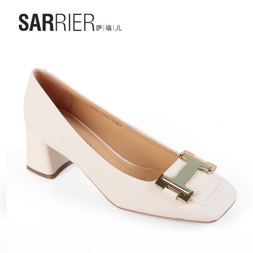 萨瑞儿新品压花方头船鞋 213902 商品图4