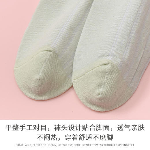 洁丽雅女士船袜春夏款防滑不掉跟浅口纯棉学生可爱休闲吸汗短袜子 商品图3