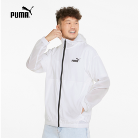 彪马防风衣男装2022夏季新款白色连帽薄款梭织夹克外套2pu84944402