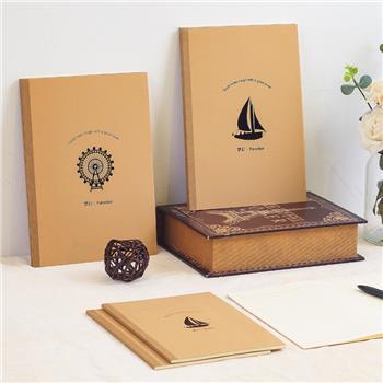 齐心 CWA580-5 梦幻系列牛皮纸无线装订本 A5 80张 商品图2