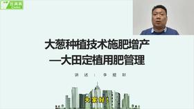 大葱用肥定植管理