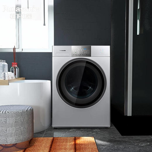 松下10KG变频滚筒洗衣机 烘干一体机 双极除螨光动银除菌XQG100-E1D8 商品图0