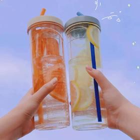 【高颜值坚韧耐用】HANATA创意DIY过滤吸管水杯