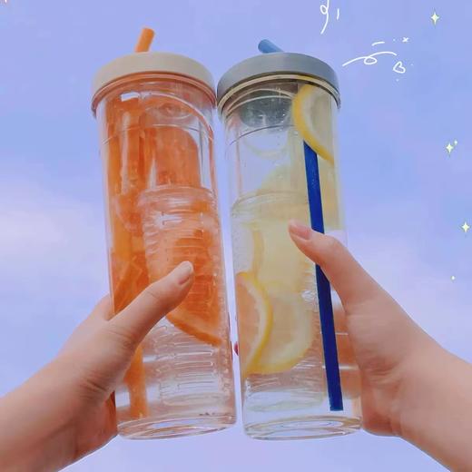 【高颜值坚韧耐用】HANATA创意DIY过滤吸管水杯 商品图0