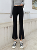 喇叭裤修身西装裤女开叉裤2022春秋新韩版西裤弹力九分微喇裤XZ3648 商品缩略图3