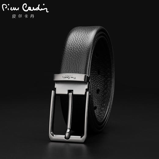 皮尔卡丹男士皮带商务休闲头层牛皮针扣裤腰带 商品图4