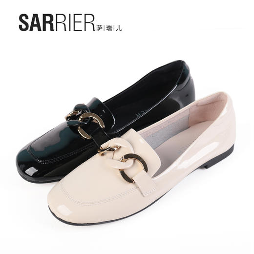 萨瑞儿新品亮面软牛皮乐福鞋	267754 商品图1
