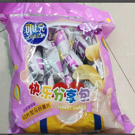【9元/袋】可比克番茄味/原味/青瓜味/麻辣小龙虾味/马铃薯片120g 商品图0