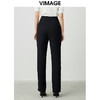 VIMAGE纬漫纪夏新款款时尚修身开叉高腰显瘦女长裤V1505133 商品缩略图3