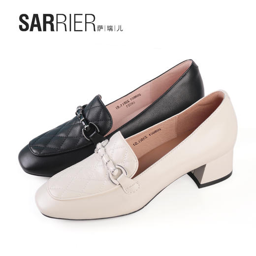 萨瑞儿新款扁头压线乐福鞋 268601 商品图0