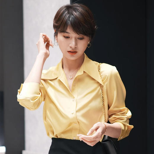 职业衬衫女春季新款法式设计感衬衣小个子叠穿气质上衣长袖 商品图0