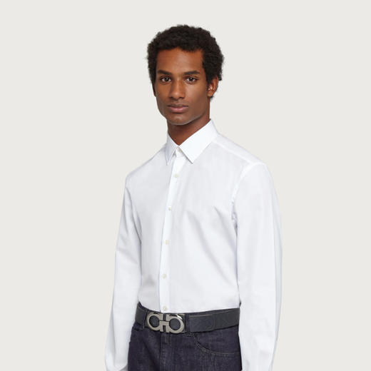 【二】FERRAGAMO 菲拉格慕 双面可调式GANCINI皮带 男士腰带 蓝色 67 5542 735830 商品图3