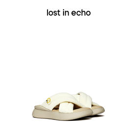 lost in echo 原创设计师品牌 交叉带厚底拖鞋户外沙发拖