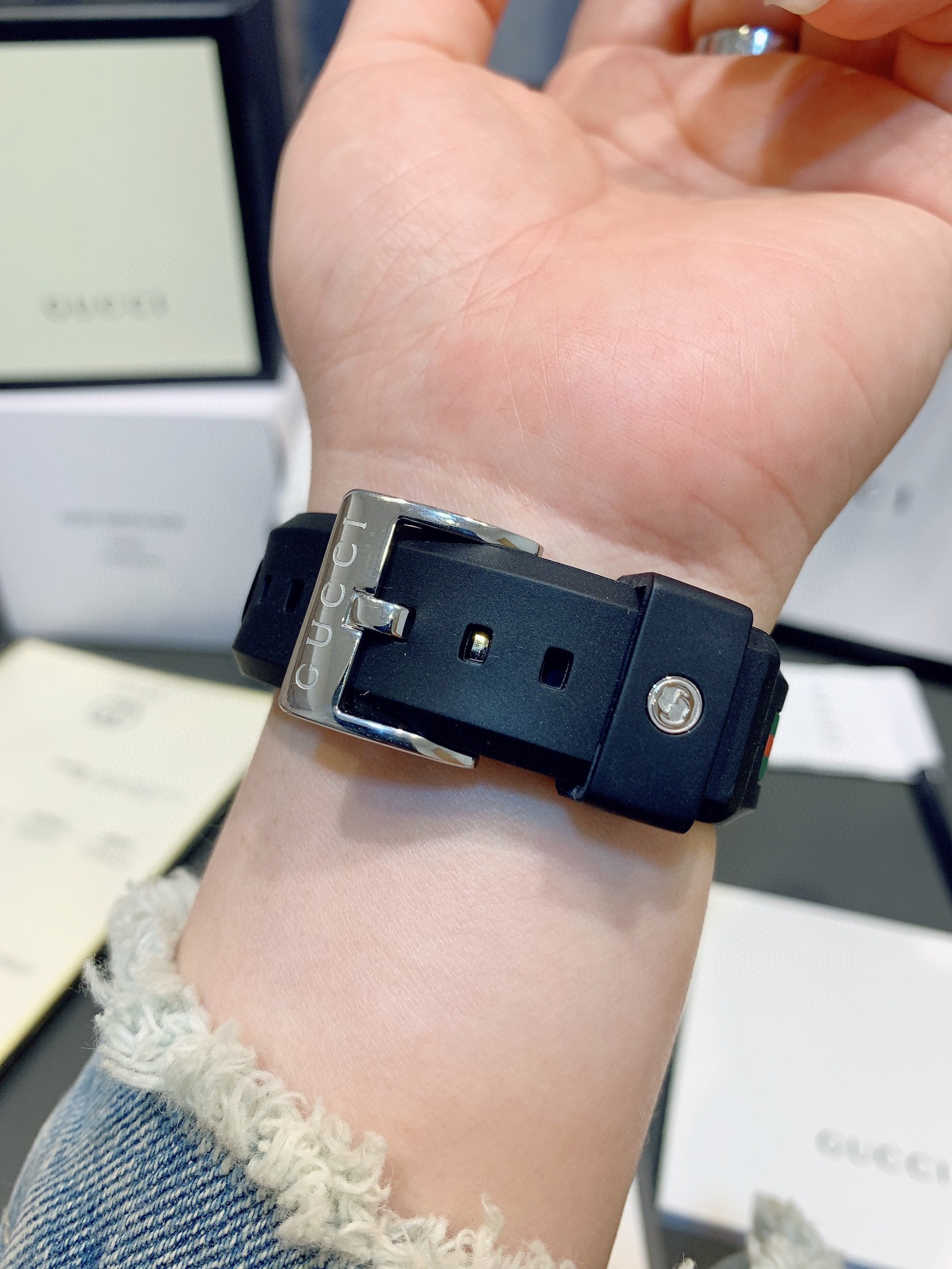 古驰gucci sync情侣款透明款石英表