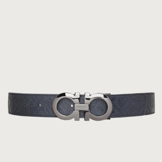 【二】FERRAGAMO 菲拉格慕 双面可调式GANCINI皮带 男士腰带 蓝色 67 5542 735830 商品图0