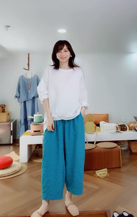 茧型九分裤（22709346-软翠）