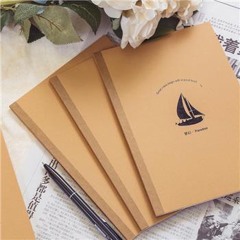 齐心 CWA580-5 梦幻系列牛皮纸无线装订本 A5 80张 商品图1