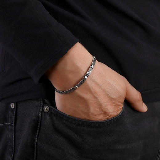 宫匠造办 十朝十美宫镯 战国·平安符链足银手链 商品图4