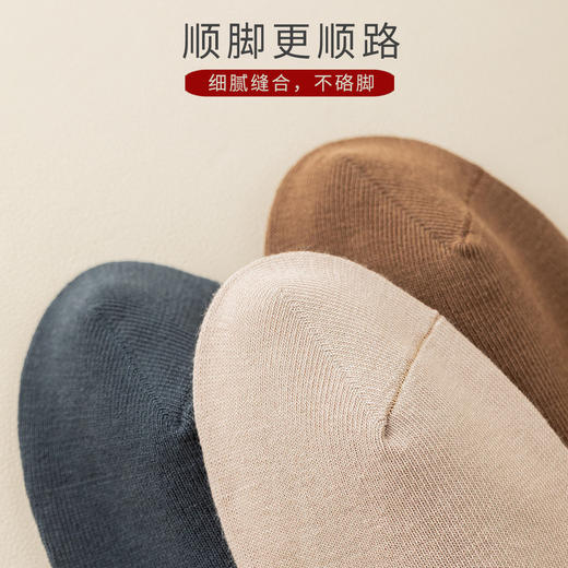 【男短袜5双装】纯棉浅口薄款低帮防臭吸汗纯色  商品图6