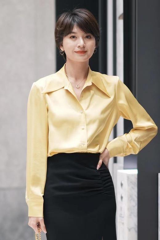 职业衬衫女春季新款法式设计感衬衣小个子叠穿气质上衣长袖 商品图5