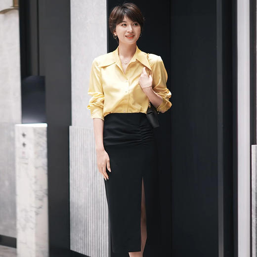 职业衬衫女春季新款法式设计感衬衣小个子叠穿气质上衣长袖 商品图4