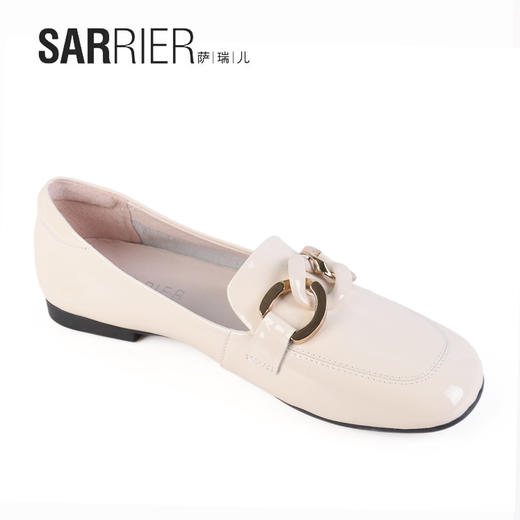 萨瑞儿新品亮面软牛皮乐福鞋	267754 商品图5