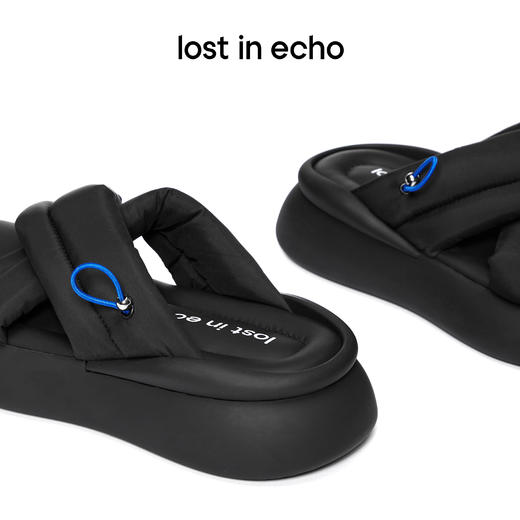 lost in echo 原创设计师品牌 交叉带厚底拖鞋户外沙发拖 商品图5