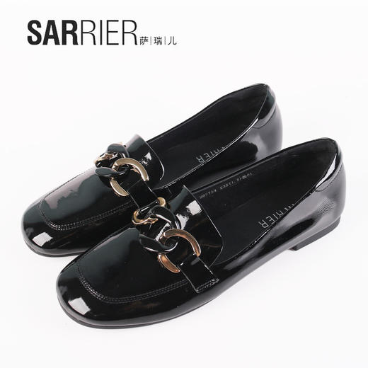 萨瑞儿新品亮面软牛皮乐福鞋	267754 商品图2