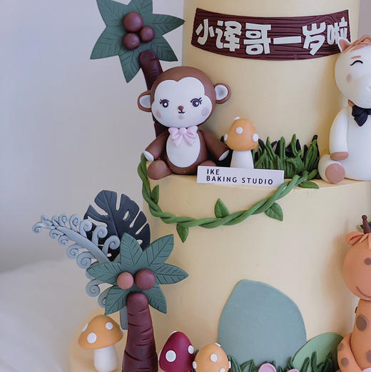 动物派对 | 翻糖奶油蛋糕 | 奶油霜抹面 商品图1