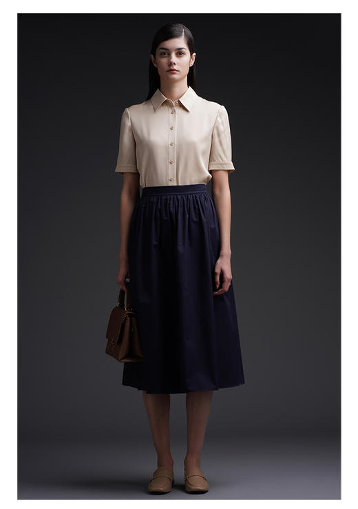 三石一澜女装2022年夏季素色衬衣SG21101025 商品图4