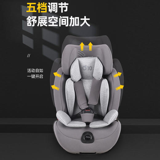 德国nadO O10儿童安全座椅婴儿车载9个月-12岁宝宝大童坐式正向安装 商品图1