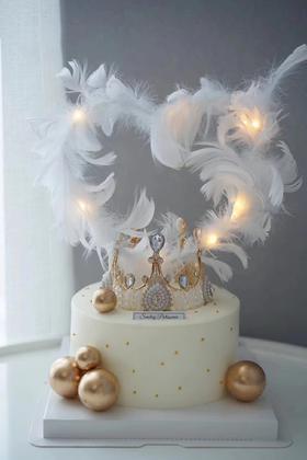 简约奶油蛋糕 | 鲜果原味奶油 - 爱心皇冠