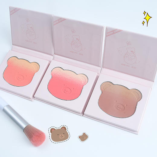 直播爆款粉色小熊双色渐变腮红蜜桃显白日落裸妆自然学生 商品图2