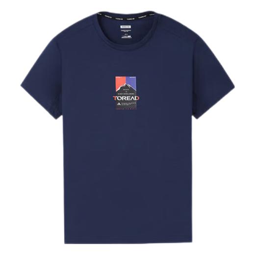 探路者棉T恤男22年春夏新款户外弹力柔软潮印花透气舒适耐热功能短袖TAJK81113 商品图1