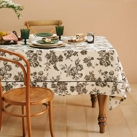 约瑟芬玫瑰田园复古美式碎花餐桌布