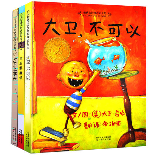 大卫不可以绘本系列全套3册大卫惹麻烦+大卫不可以+大卫上学去硬壳精装 商品图0