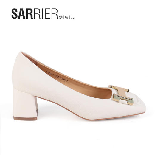 萨瑞儿新品压花方头船鞋 213902 商品图6