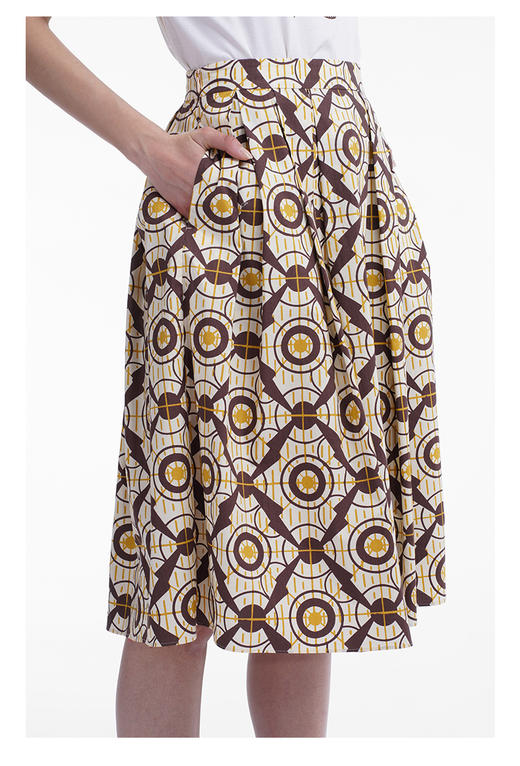 三石一澜女装2022年夏季棉印花半裙SG23102076 商品图2