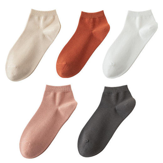 洁丽雅女士袜子棉质春夏季薄款吸汗透气短筒不起球学生短袜 商品图7