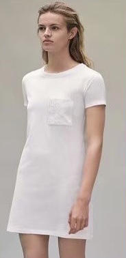 圆领套头连衣裙 白色 黑色 商品图3