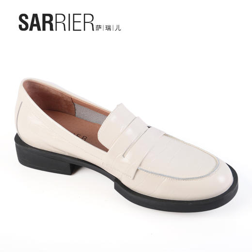 萨瑞儿新品压花牛皮英伦风单鞋 269973 商品图4