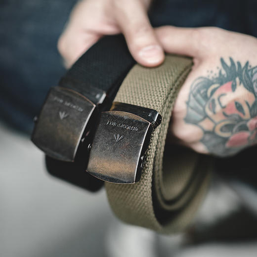 工装优选 美式复古无孔松紧弹力编织皮带单圈快脱硬汉休闲裤腰带男 商品图0