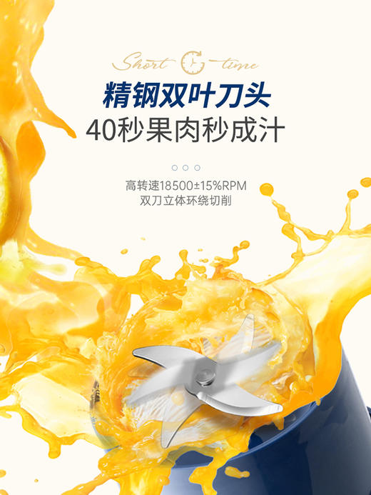 摩飞榨汁桶充电无线户外果汁机大容量运动便携果汁杯健身榨汁机 商品图2