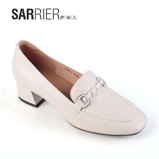 萨瑞儿新款扁头压线乐福鞋 268601 商品图7