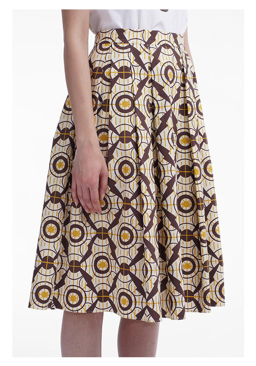 三石一澜女装2022年夏季棉印花半裙SG23102076 商品图1