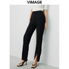VIMAGE纬漫纪夏新款款时尚修身开叉高腰显瘦女长裤V1505133 商品缩略图5
