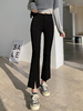 喇叭裤修身西装裤女开叉裤2022春秋新韩版西裤弹力九分微喇裤XZ3648 商品缩略图0