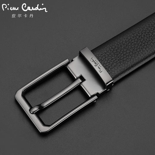 皮尔卡丹男士皮带商务休闲头层牛皮针扣裤腰带 商品图5
